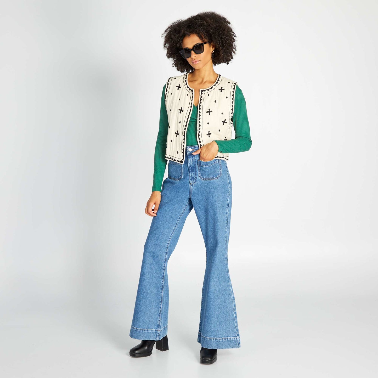 Ribbed knit body Green