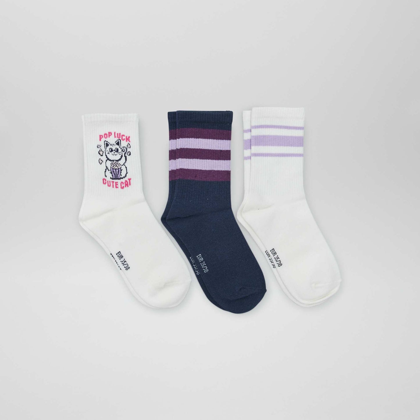 3 pairs of tennis socks BLUE SET
