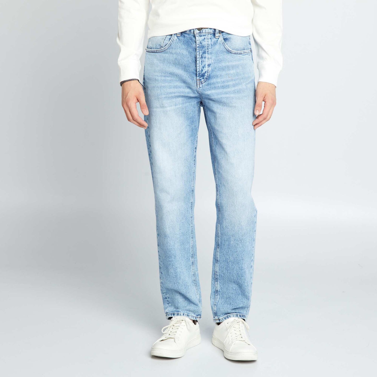 Wide-leg 5-pocket jeans - L32 Blue