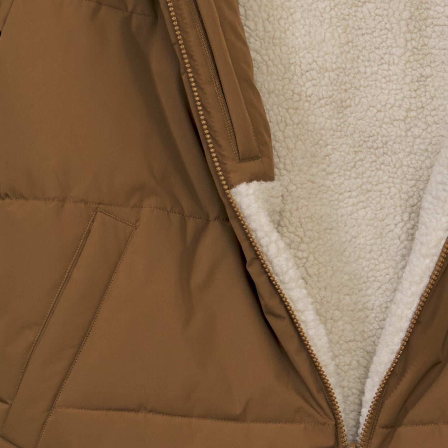 Reversible sherpa padded jacket BEIGE SP