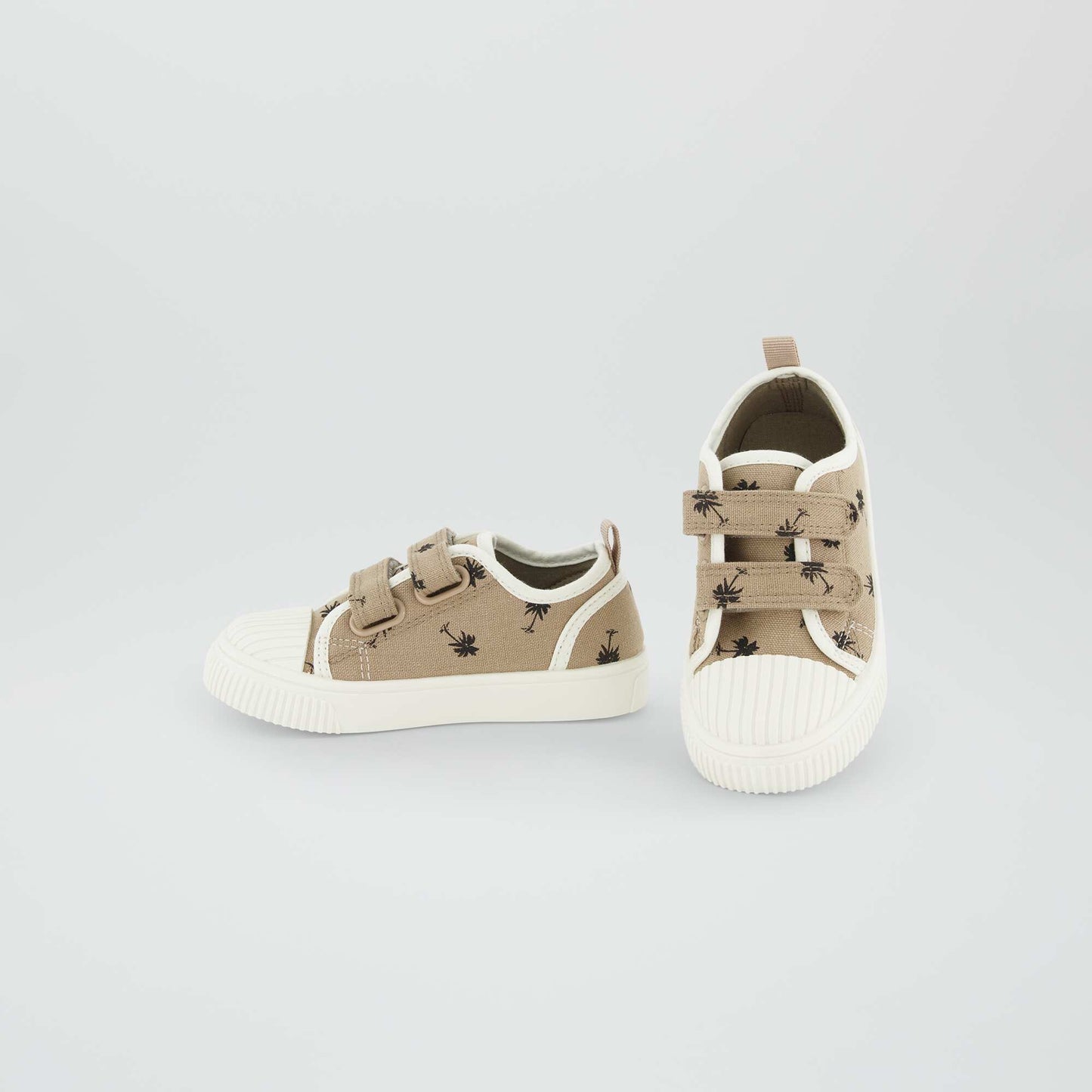 Lace-up canvas trainers HO_BEIGE