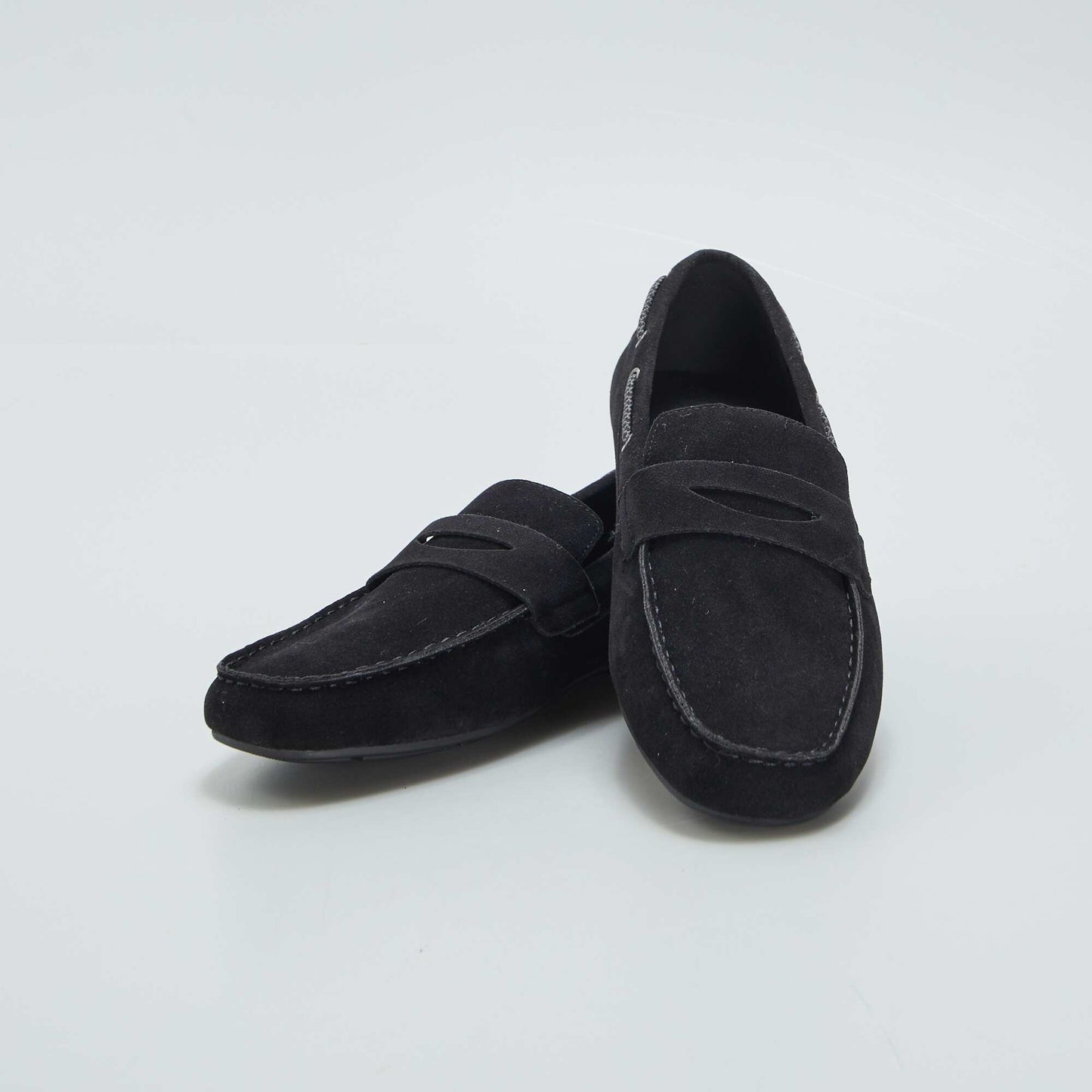Suedette loafers BLACK
