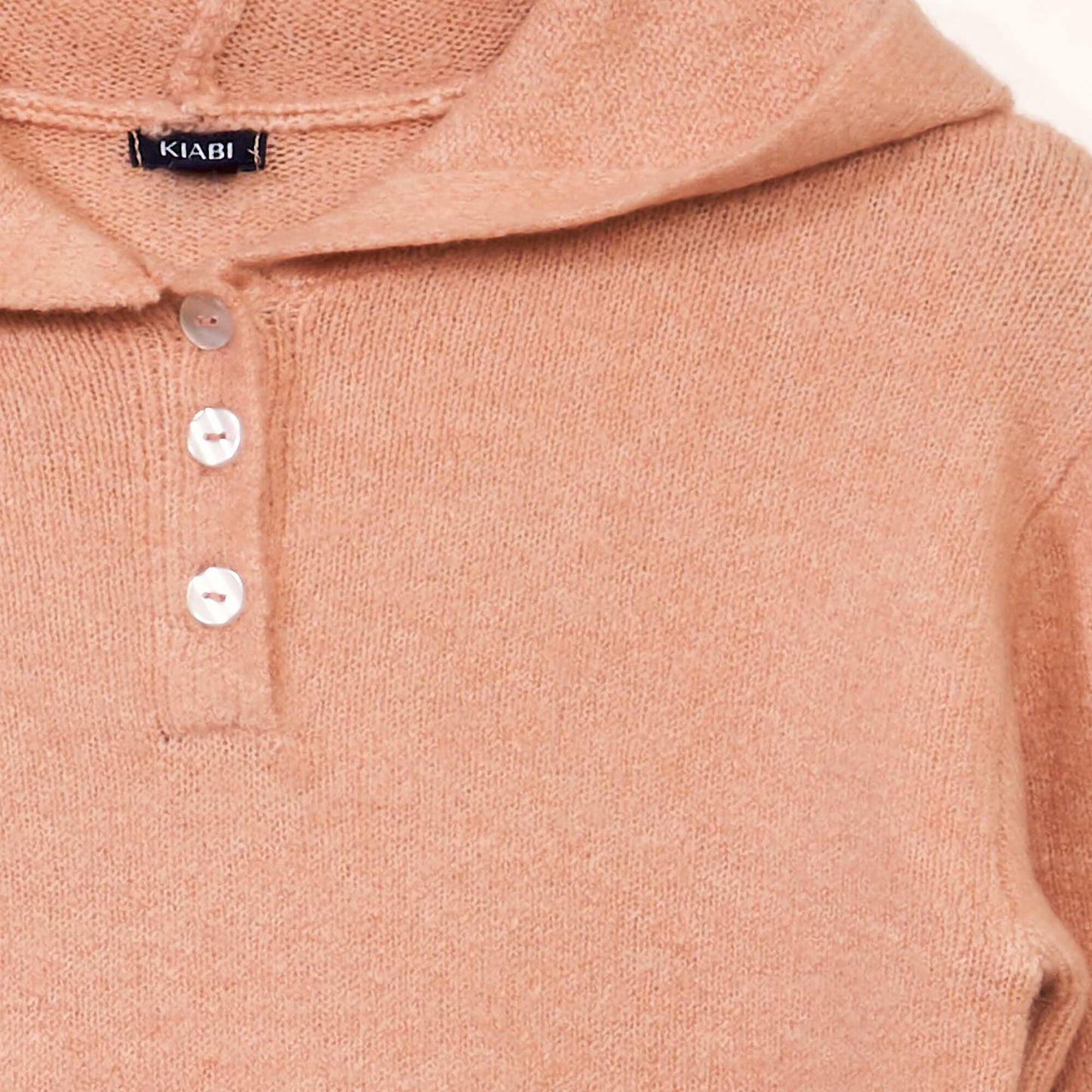 Hooded knit jumper dress PINK SAMPLE