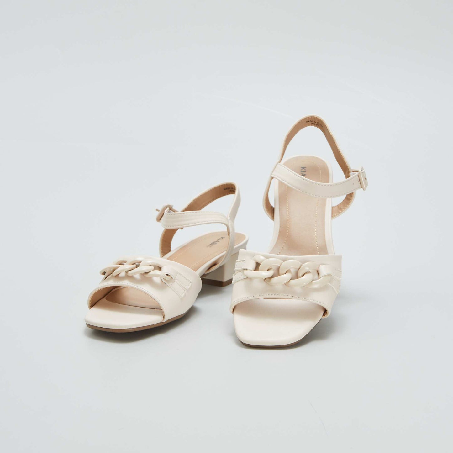 Heeled sandals BEIGE