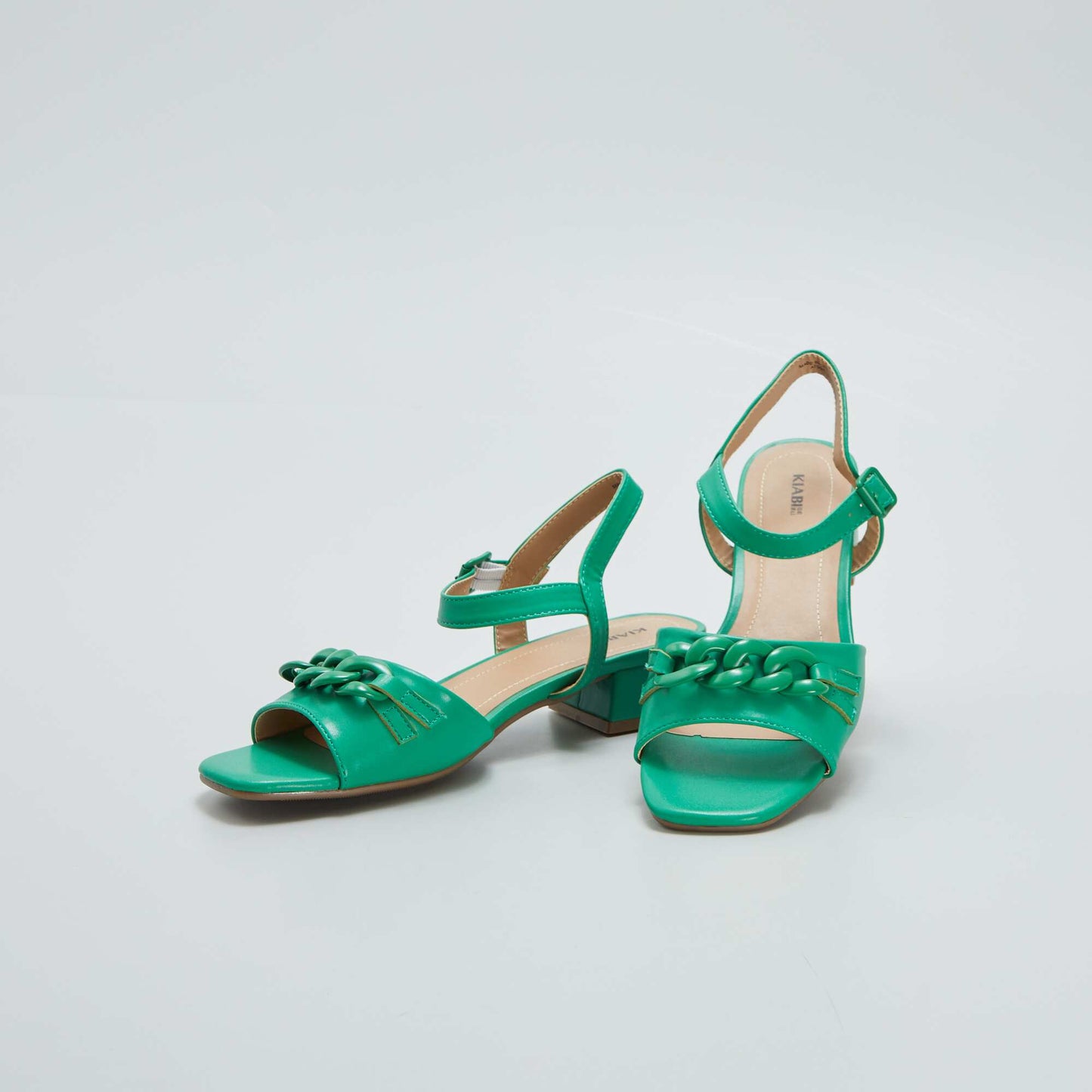Heeled sandals GREEN