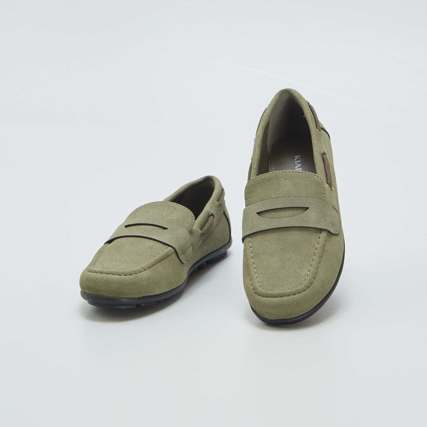 Suedette loafers KHAKI