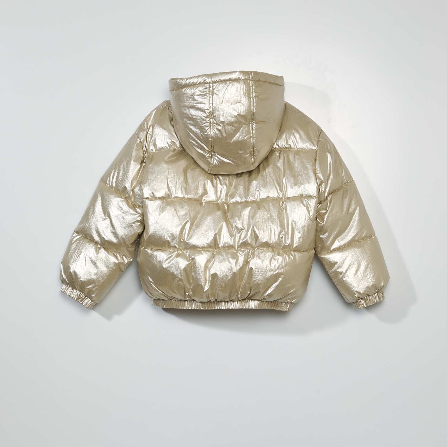 Quilted padded jacket with hood PALE GOLD