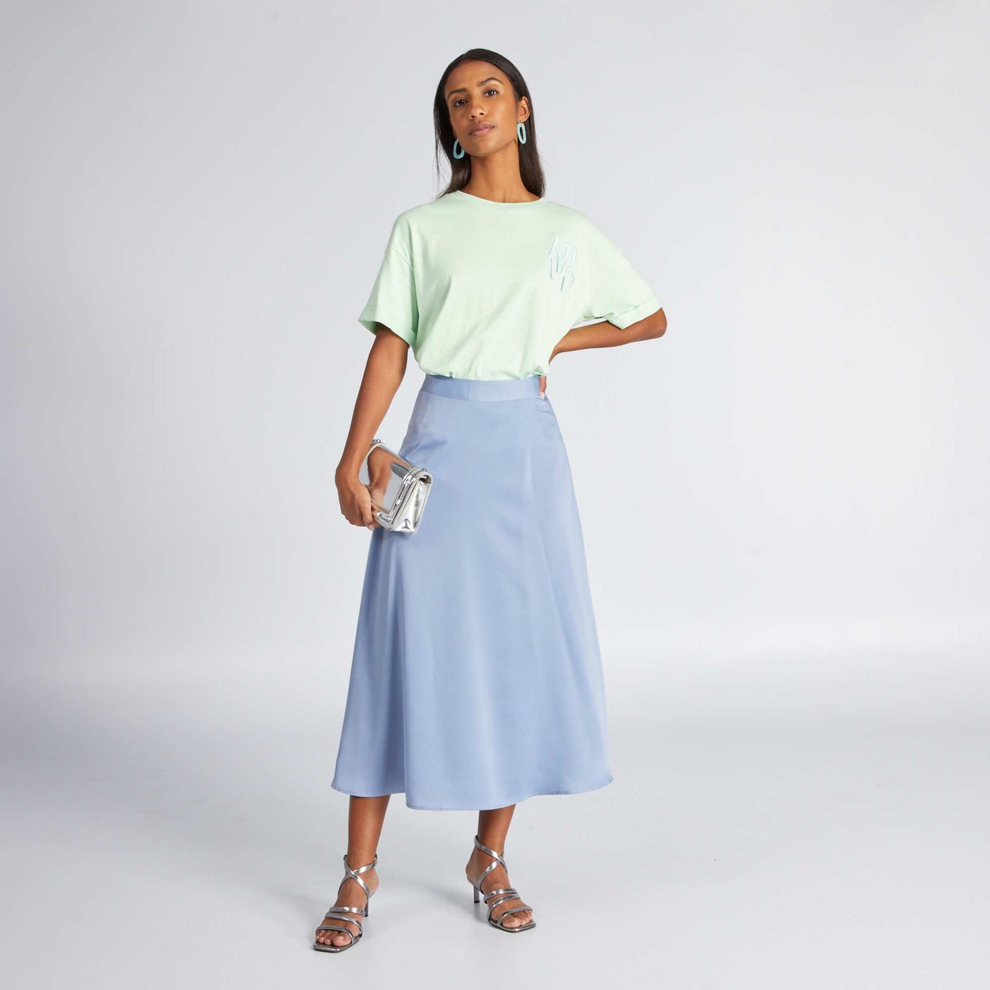 Jersey T-shirt with embroidery GREEN