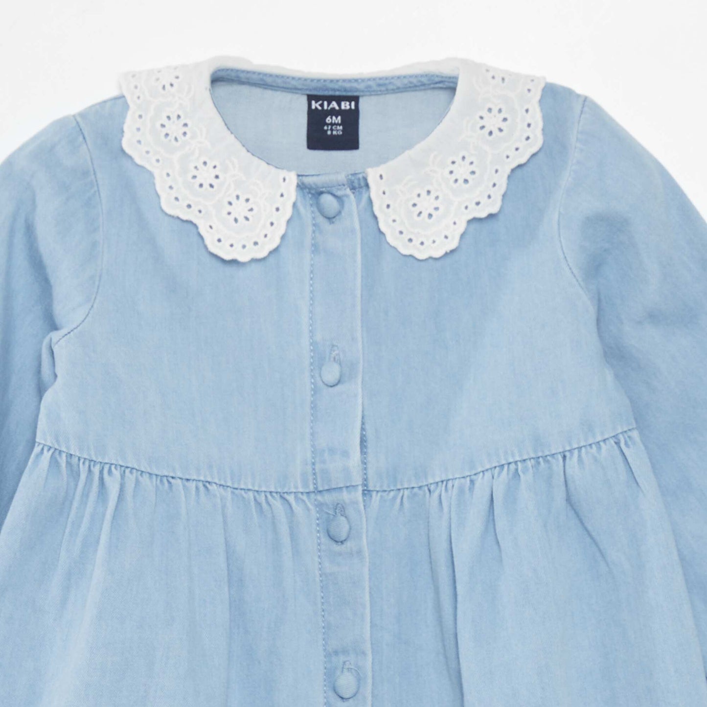 Denim dress with Peter Pan collar BLUE