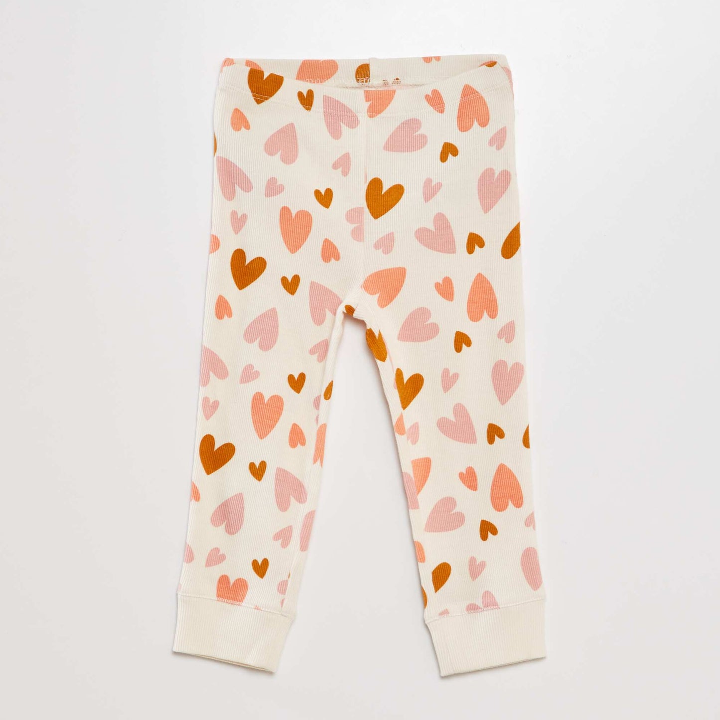 Ribbed pyjama set - 2-piece set BEIGE