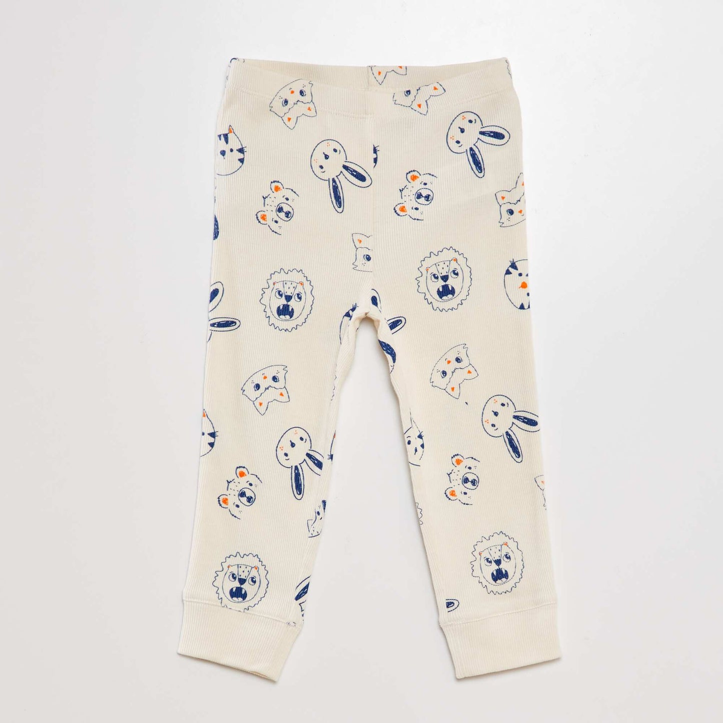 طقم بيجامة مضلع - طقم من قطعتين أبيض