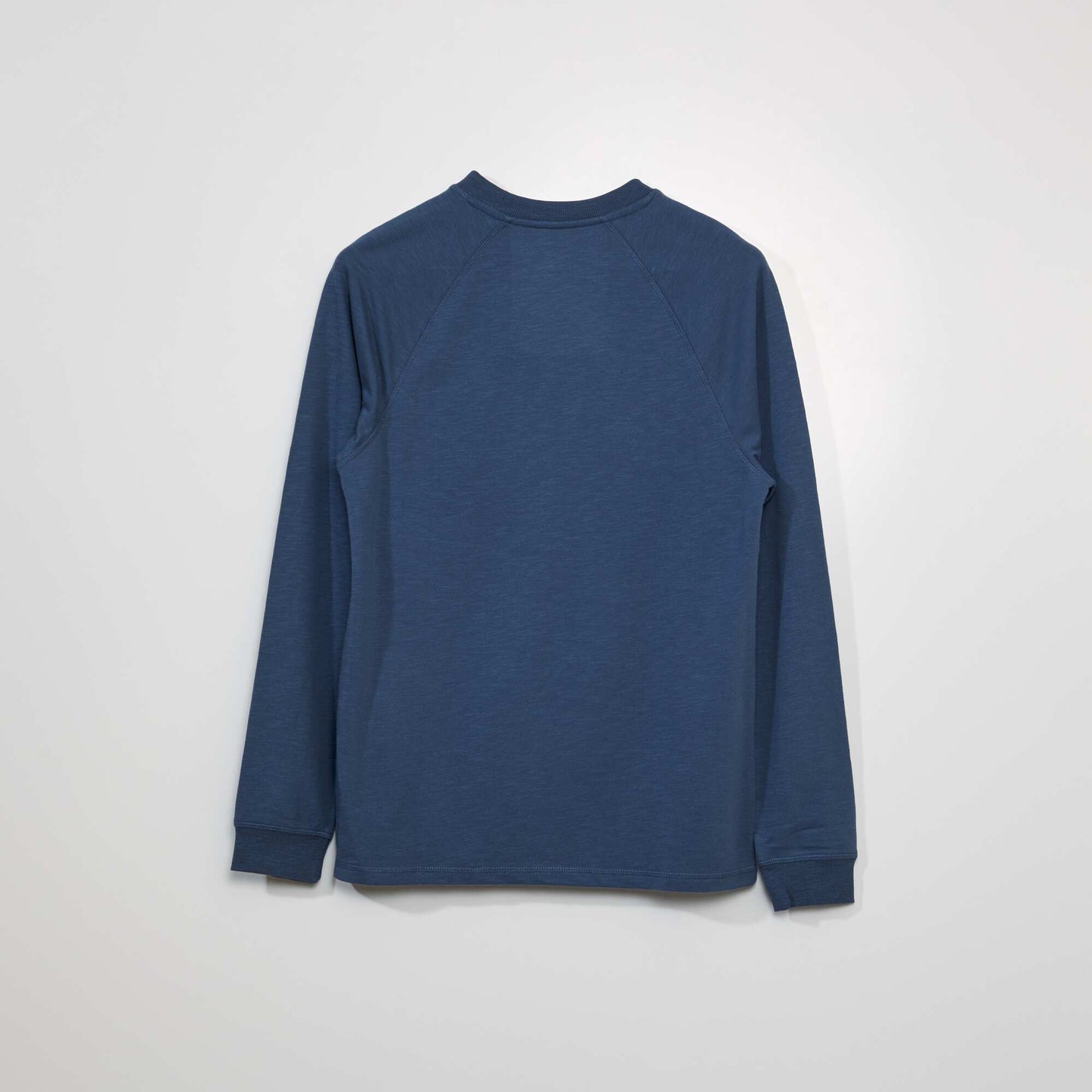 Long-sleeved thick fabric T-shirt BLACK