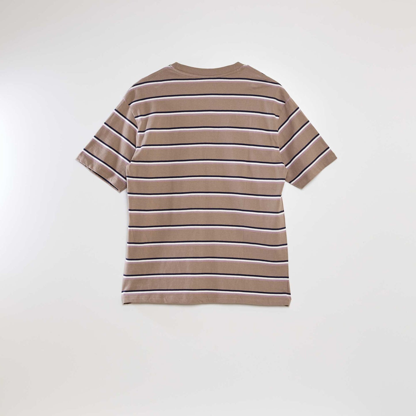 Striped loose-fit T-shirt BEIGE