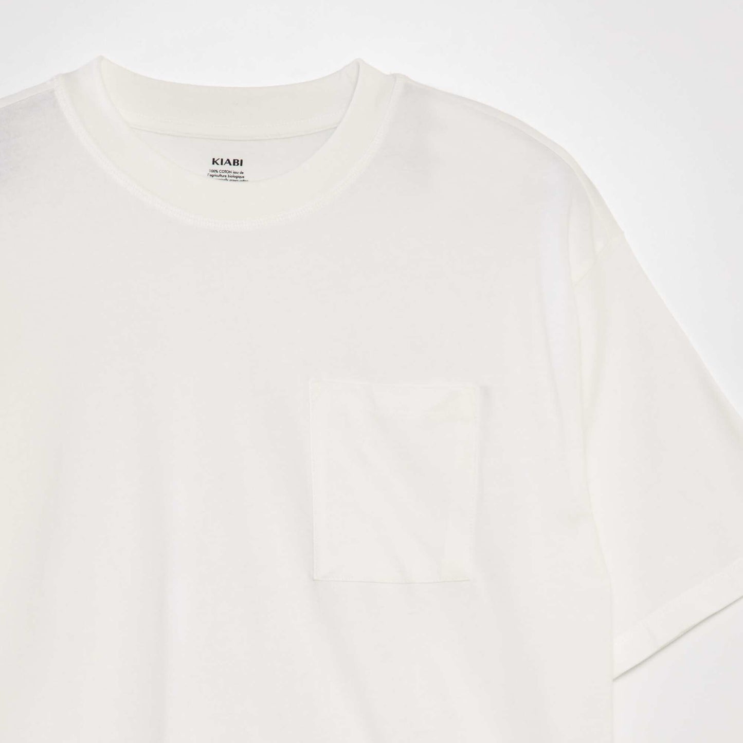 Plain loose-fit T-shirt WHITE