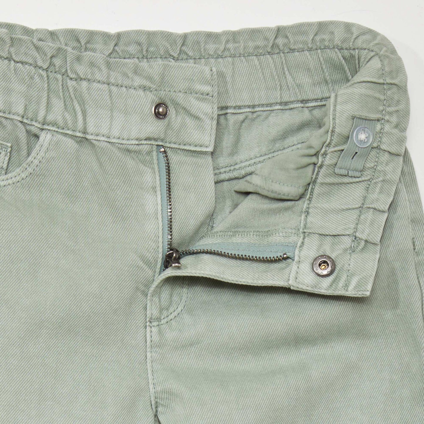 High-rise paper bag jeans GREEN