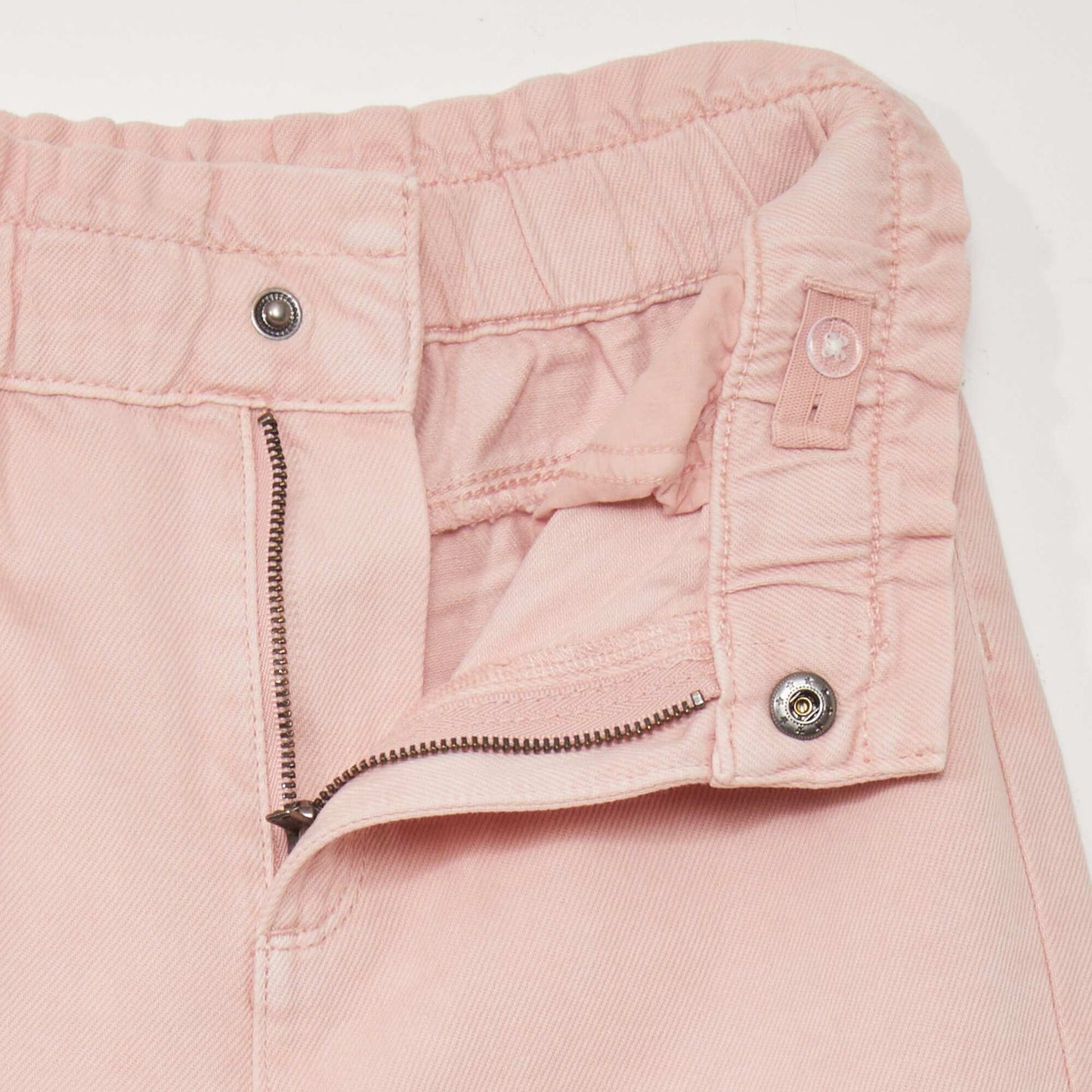 High-rise paper bag jeans PINK