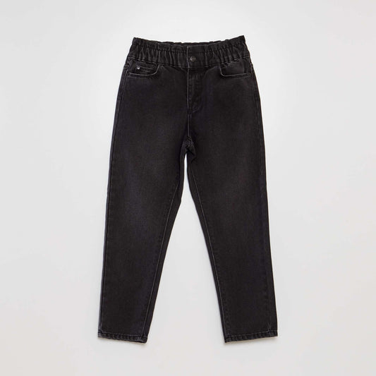 Paperbag jeans BLACK