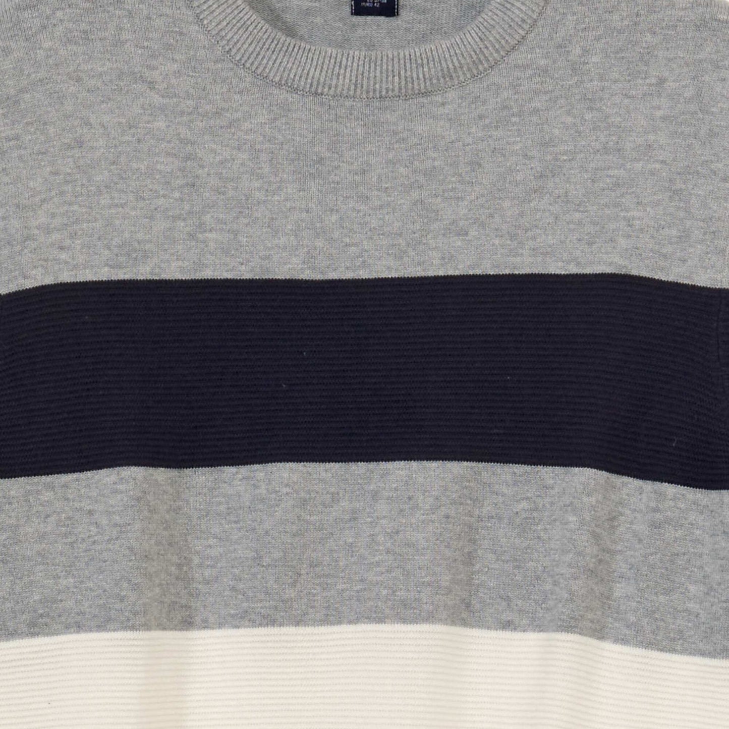 Fine-knit striped sweater GRAY STRIPE