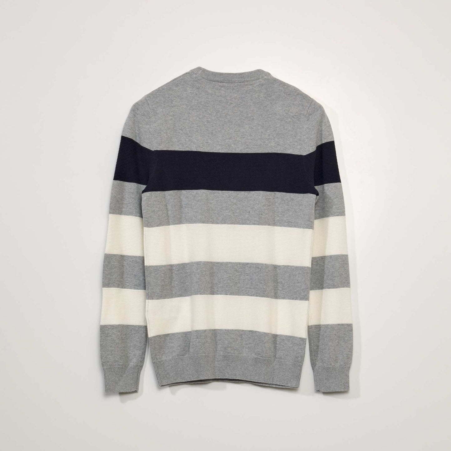 Fine-knit striped sweater GRAY STRIPE