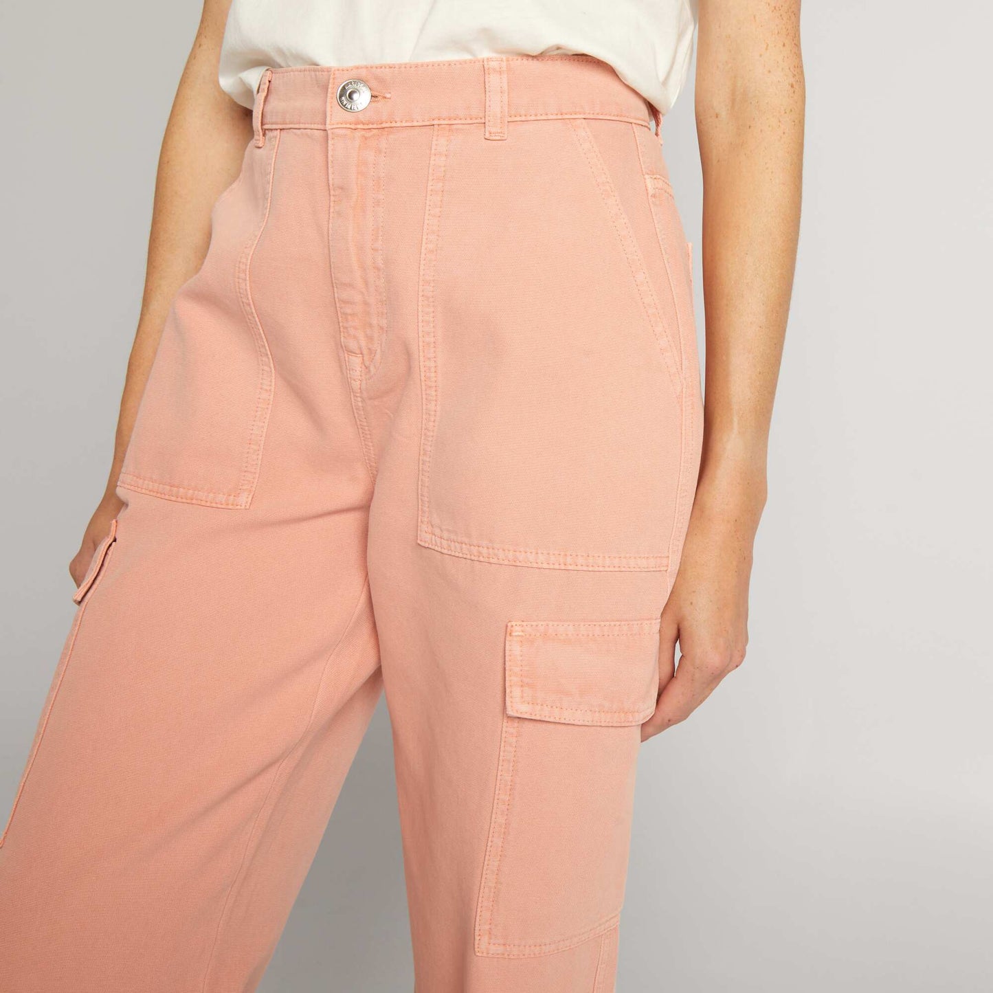 Wide-leg jeans PINK TAN