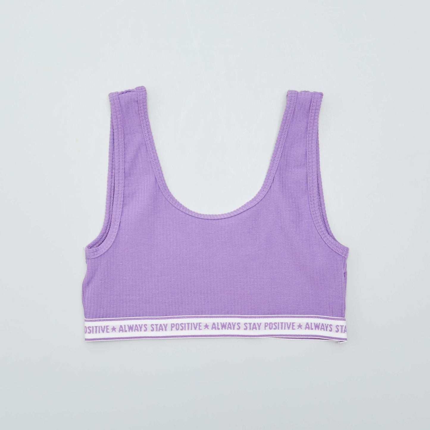 Pack of 2 ribbed sports bras PURPLE