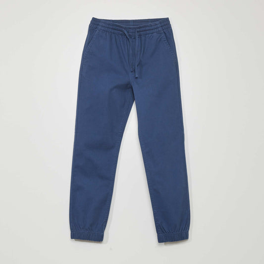 Joggers with elasticated waist BLUE