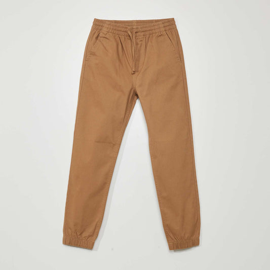 Joggers with elasticated waist BEIGE