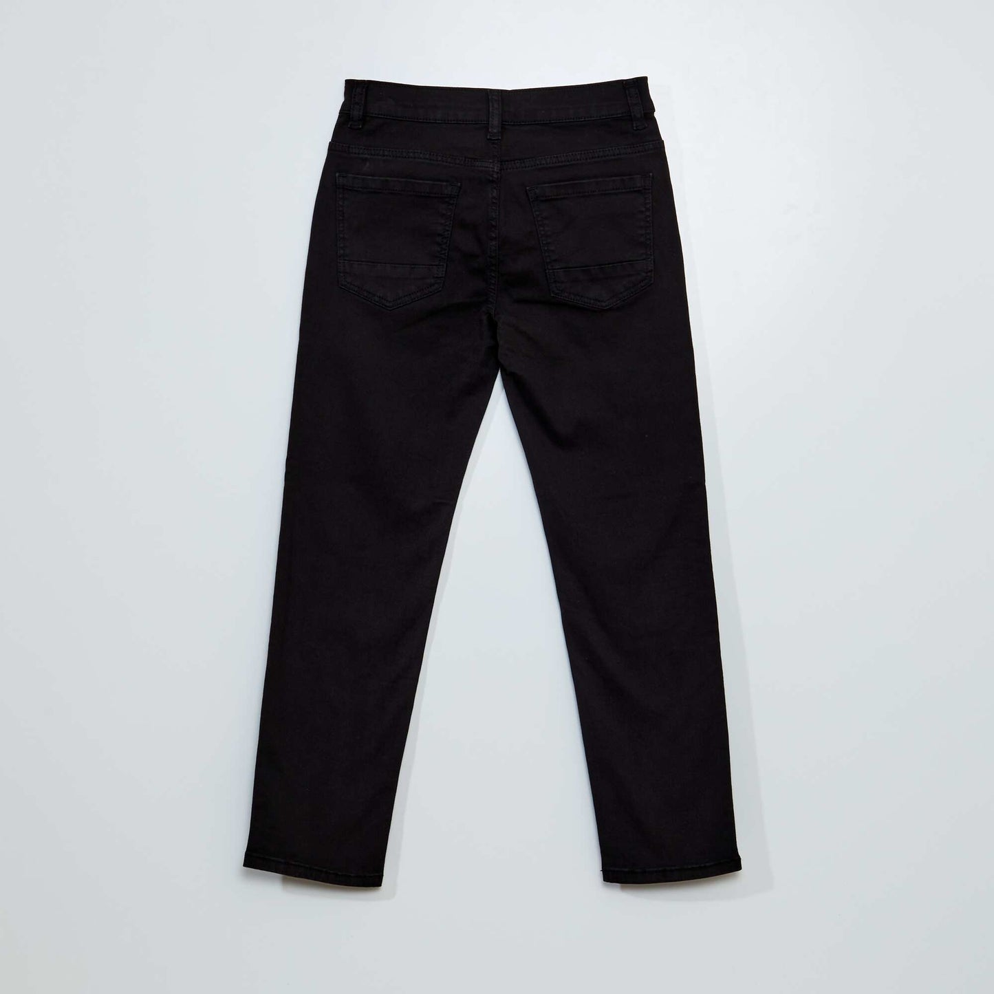 Regular-fit twill trousers black