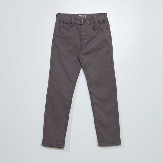 Regular-fit twill trousers GREY