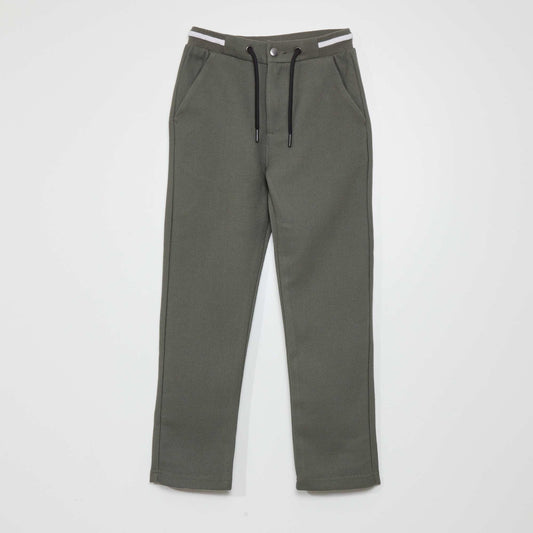 Tweed-style joggers GREEN