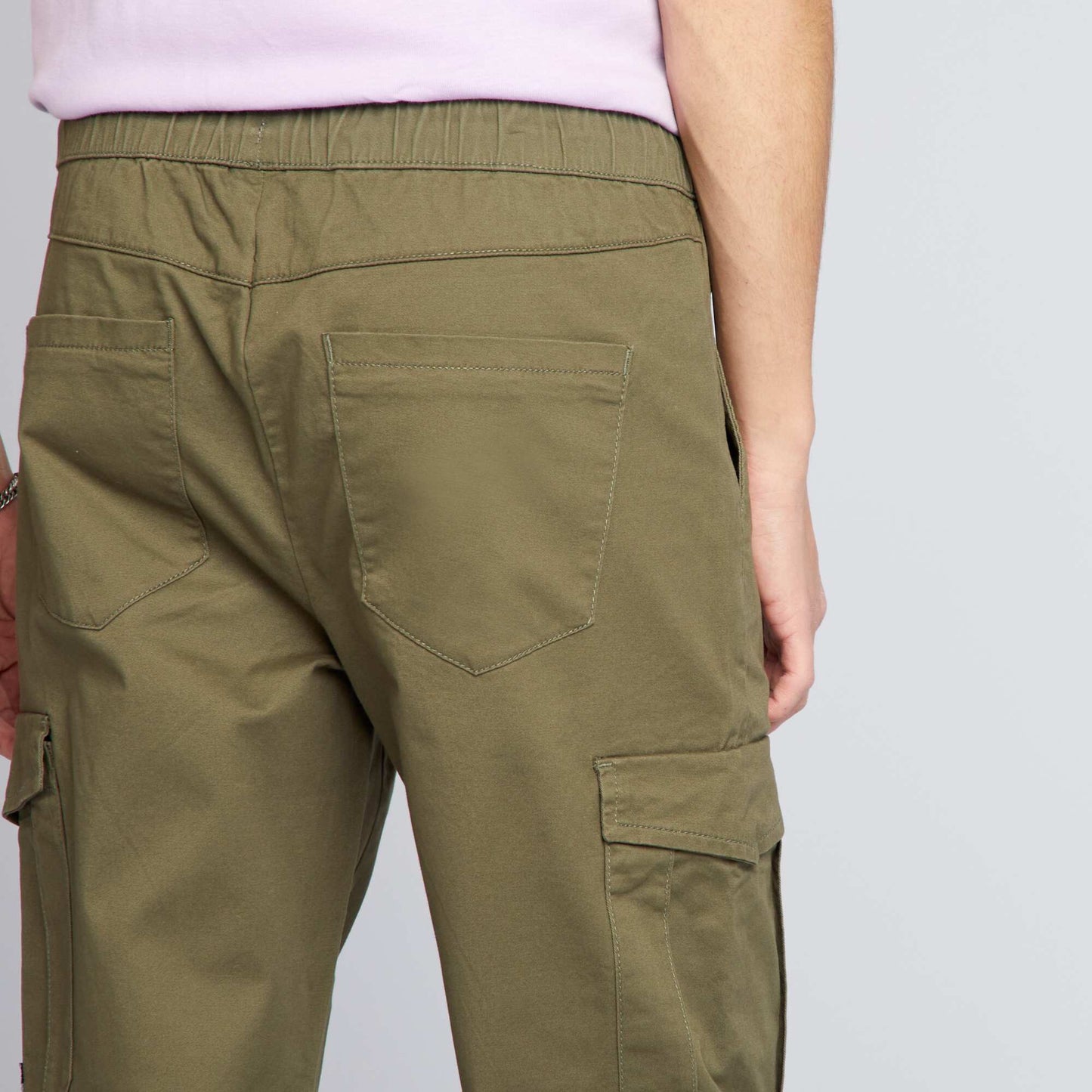 Multi-pocket slim-fit trousers KHAKI