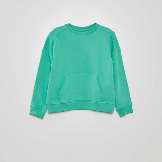 Lightweight sweatshirt fabric sweater GREEN
