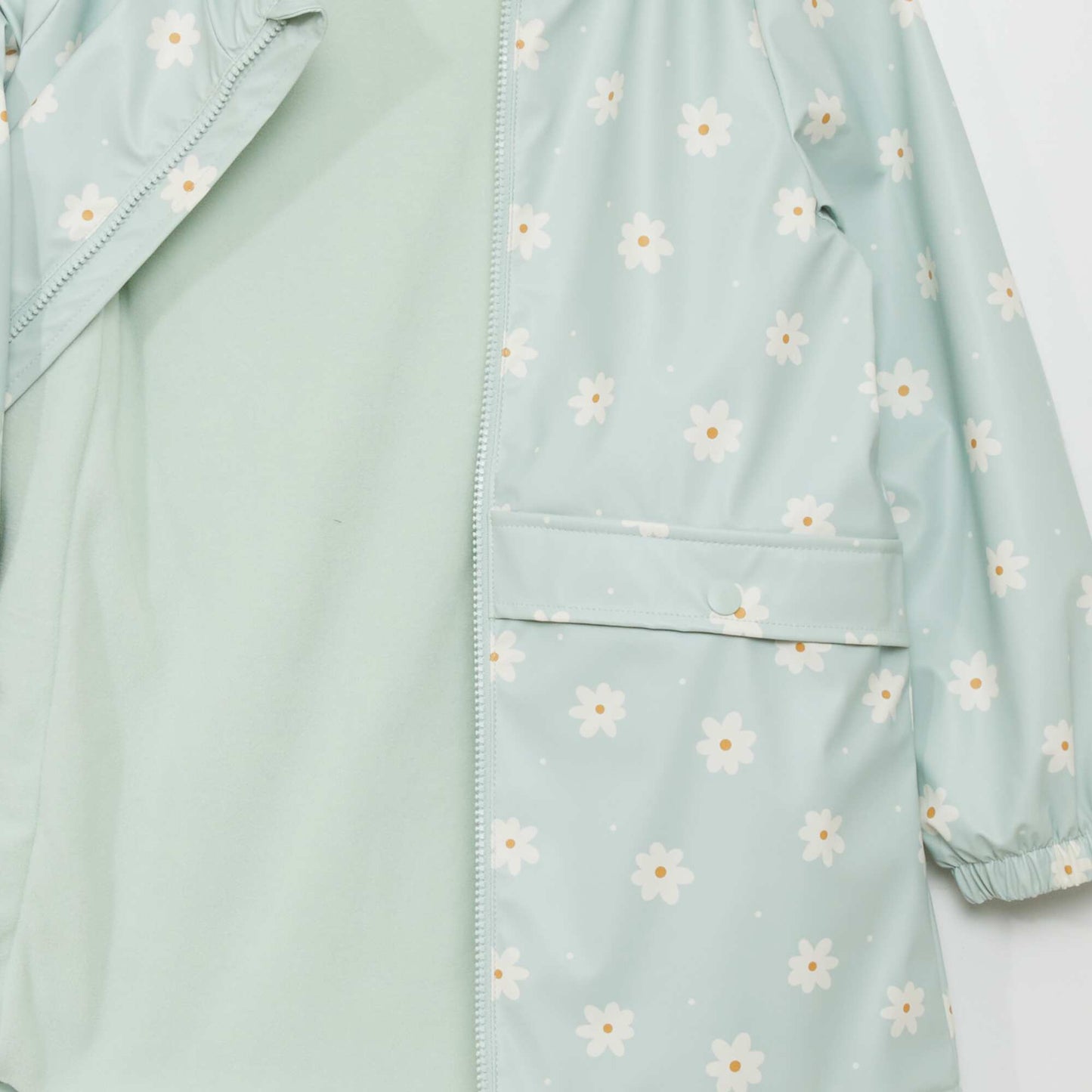 Daisy print parka with fleece lining BLUE