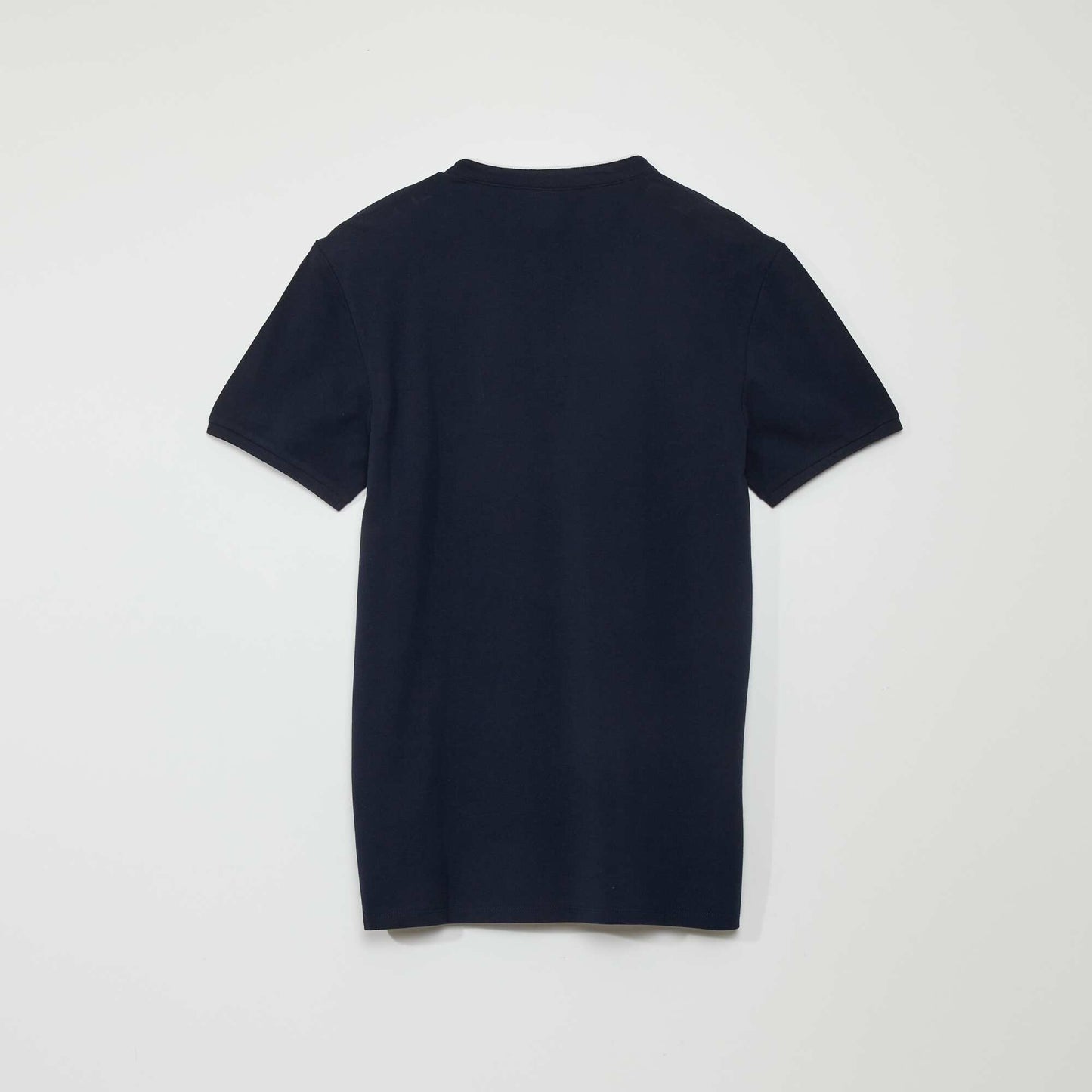 تيشرت بولو قطن بيكيه بياقة يوسفي أزرق