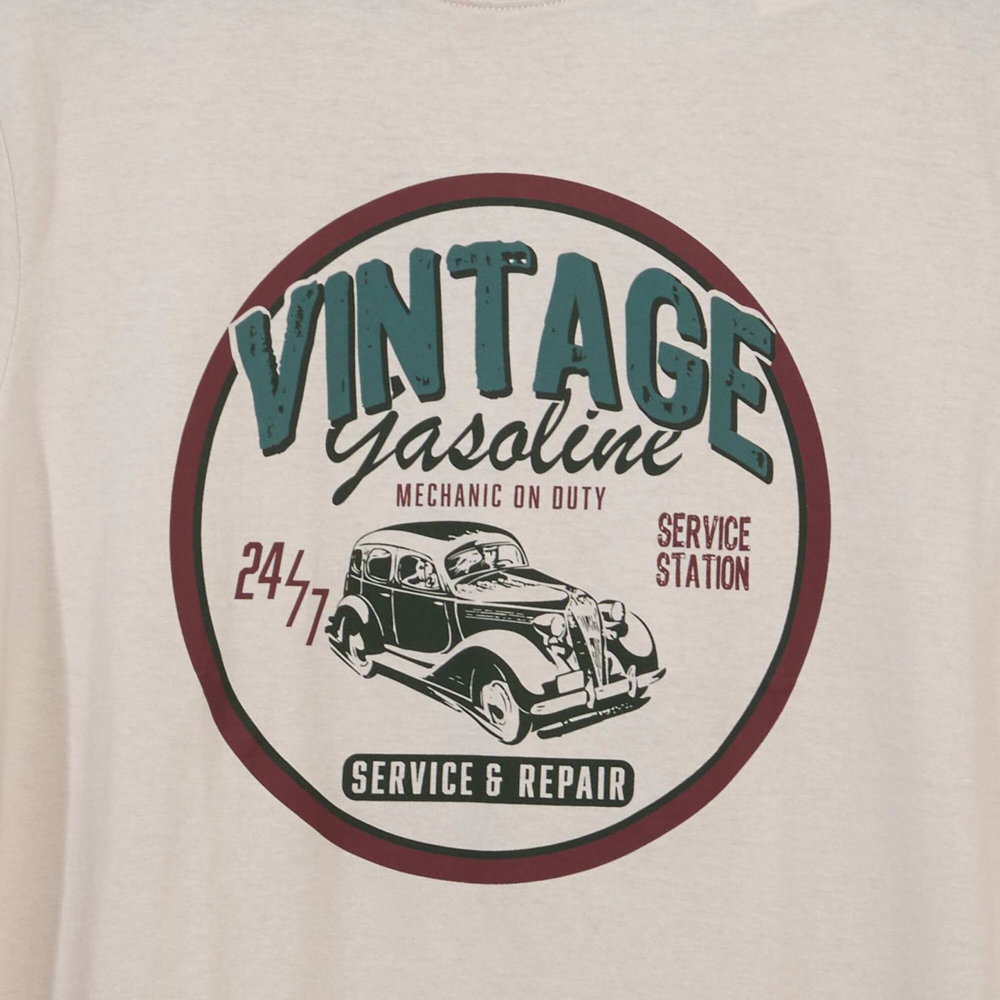 Short-sleeved printed T-shirt BEIGE