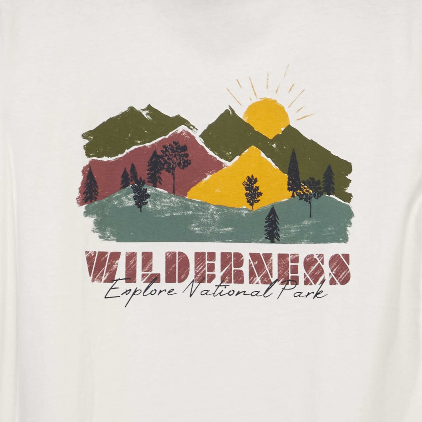 Short-sleeved printed T-shirt WHITE