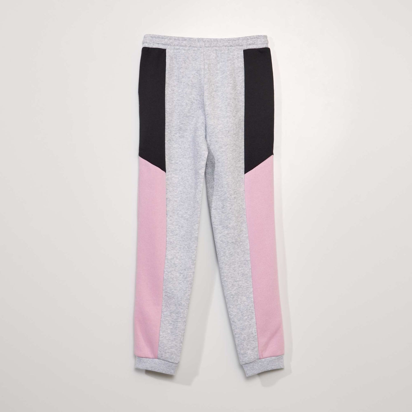 Colour block sweatshirt fabric joggers GREY