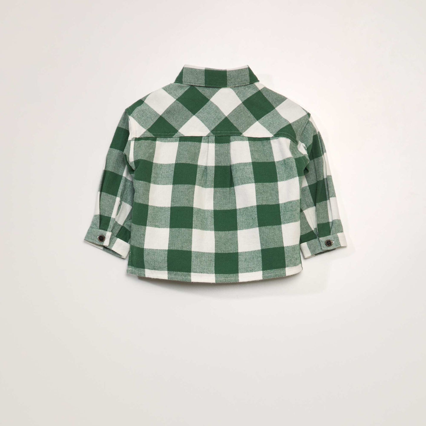 Checked flannel shirt GREEN