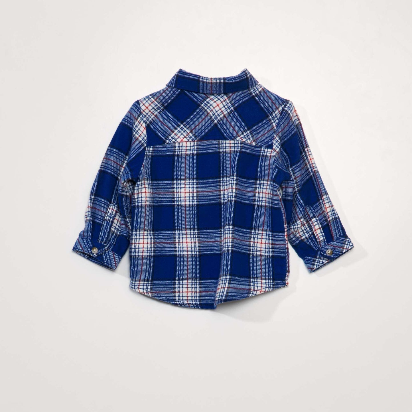 Checked flannel shirt BLUE