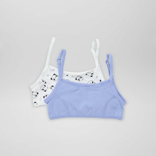 Jersey knit bralette with adjustable straps WHITE