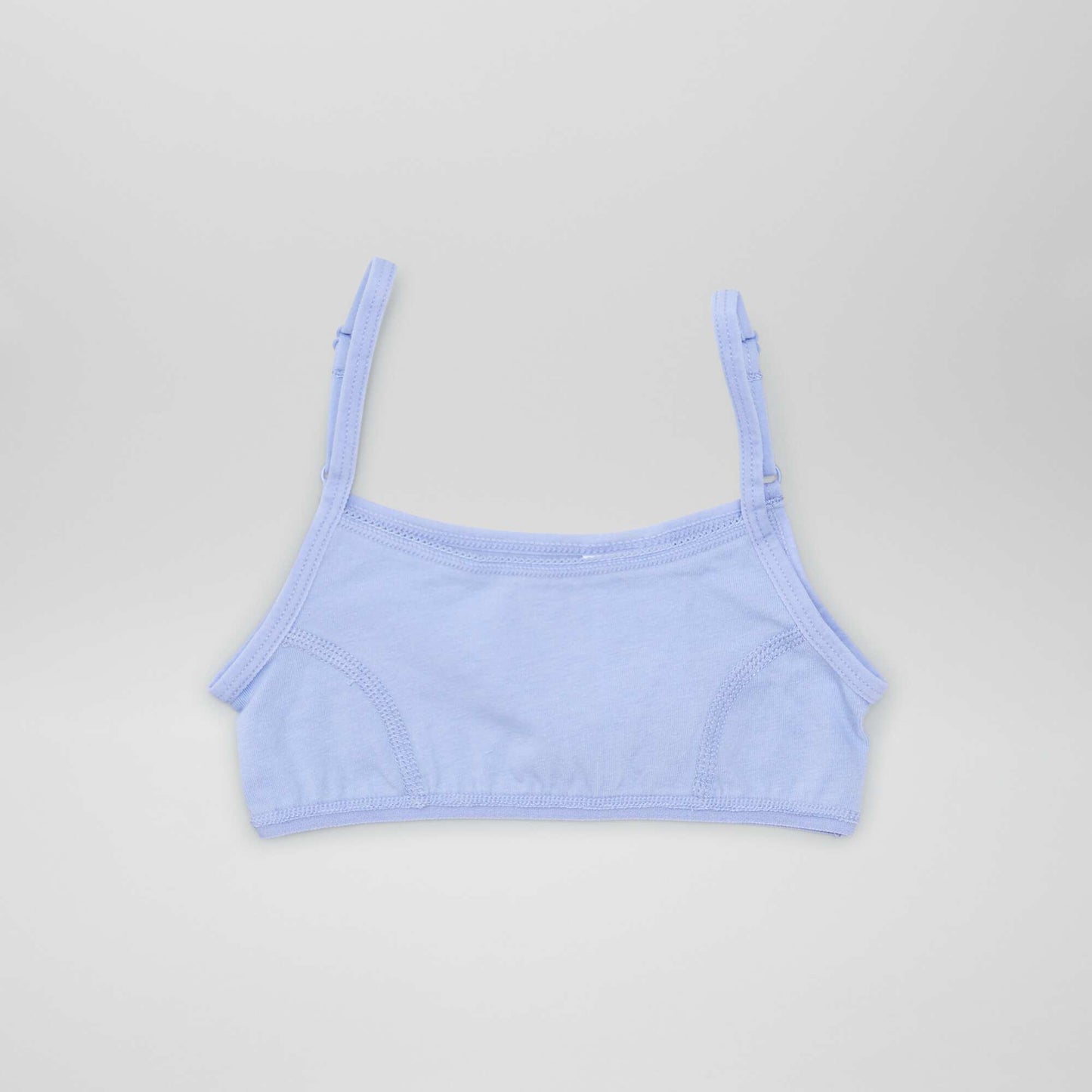 Jersey knit bralette with adjustable straps WHITE