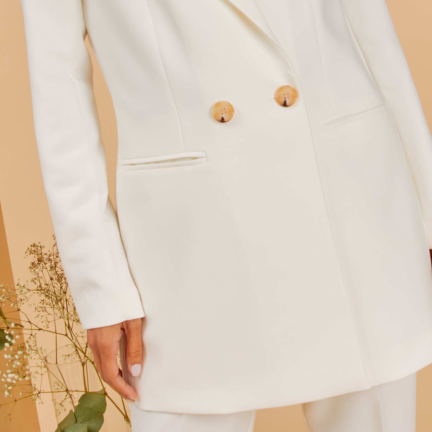 Long suit jacket WHITE