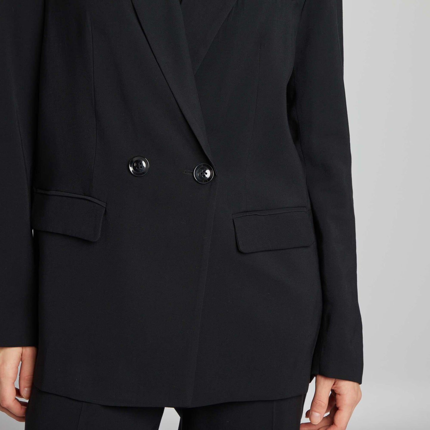 Longline tailored jacket BLACK