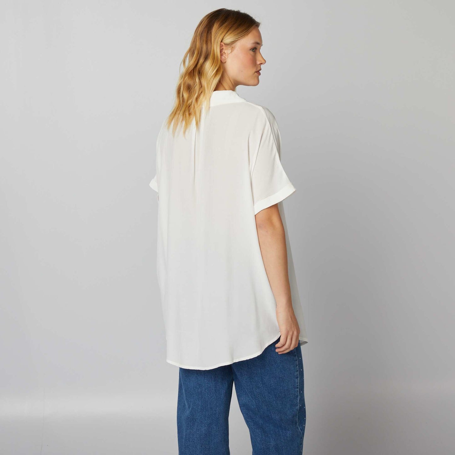 Crêpe blouse WHITE