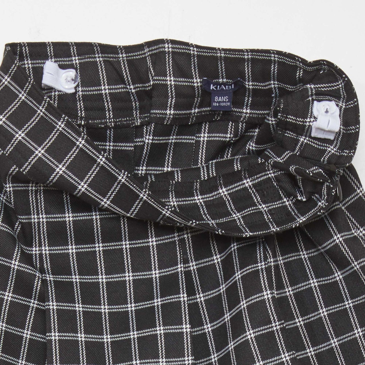 Short checked skirt BLACK