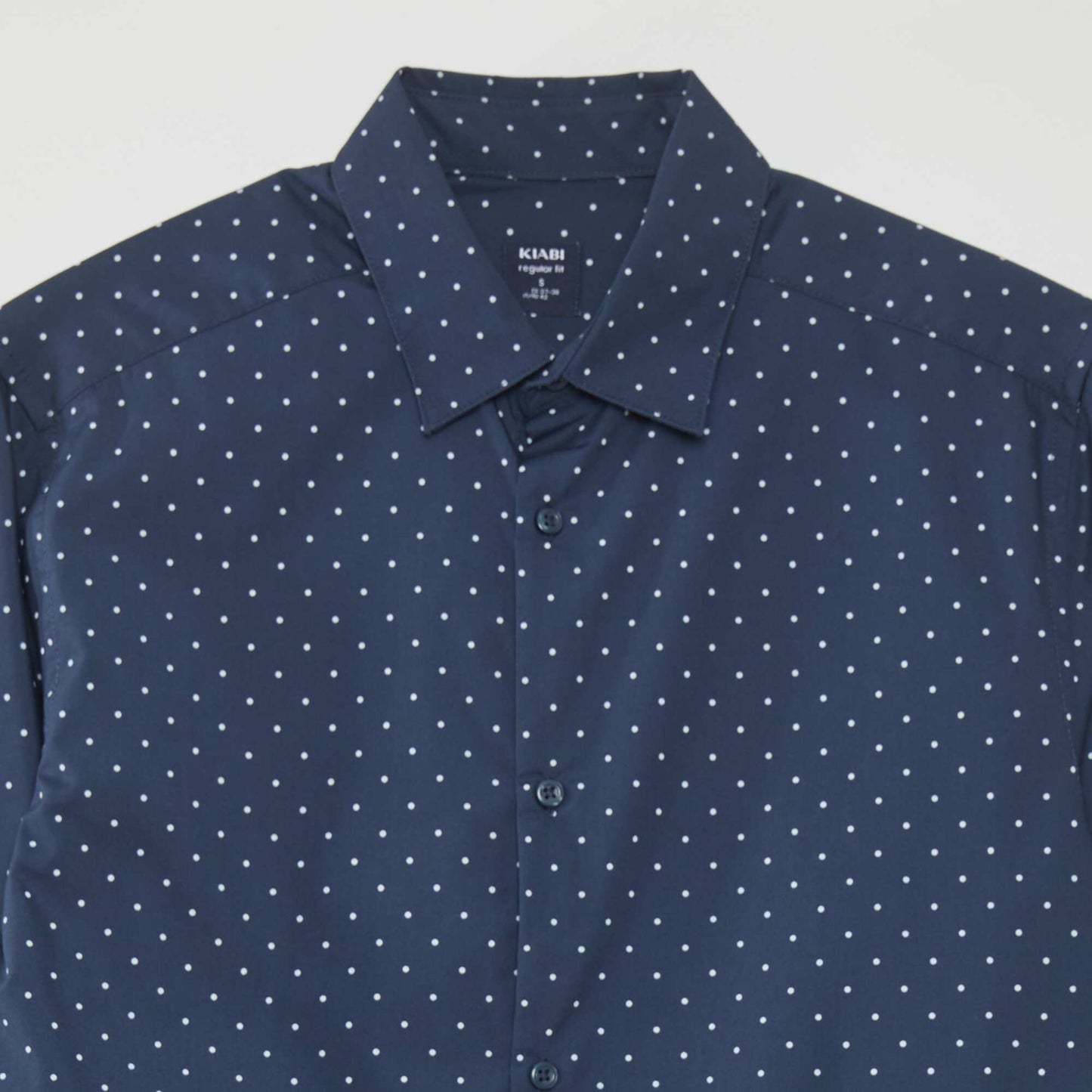 Regular-fit shirt with polka dot print BLUE