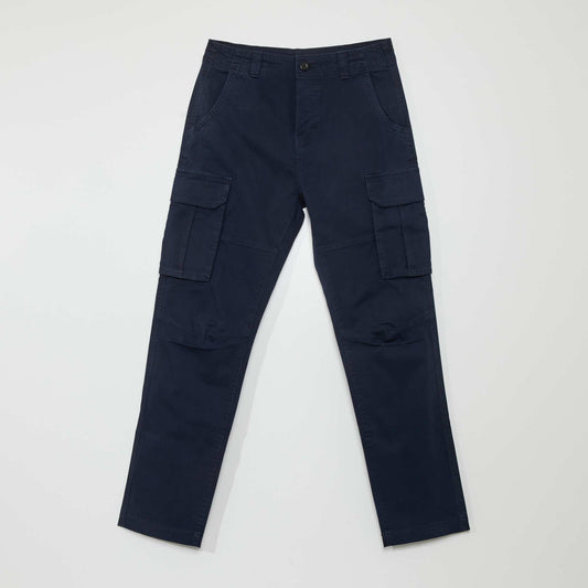 Straight-leg trousers with side pockets BLUE