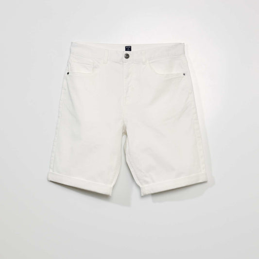 Chino Bermuda shorts with 5 pockets WHITE