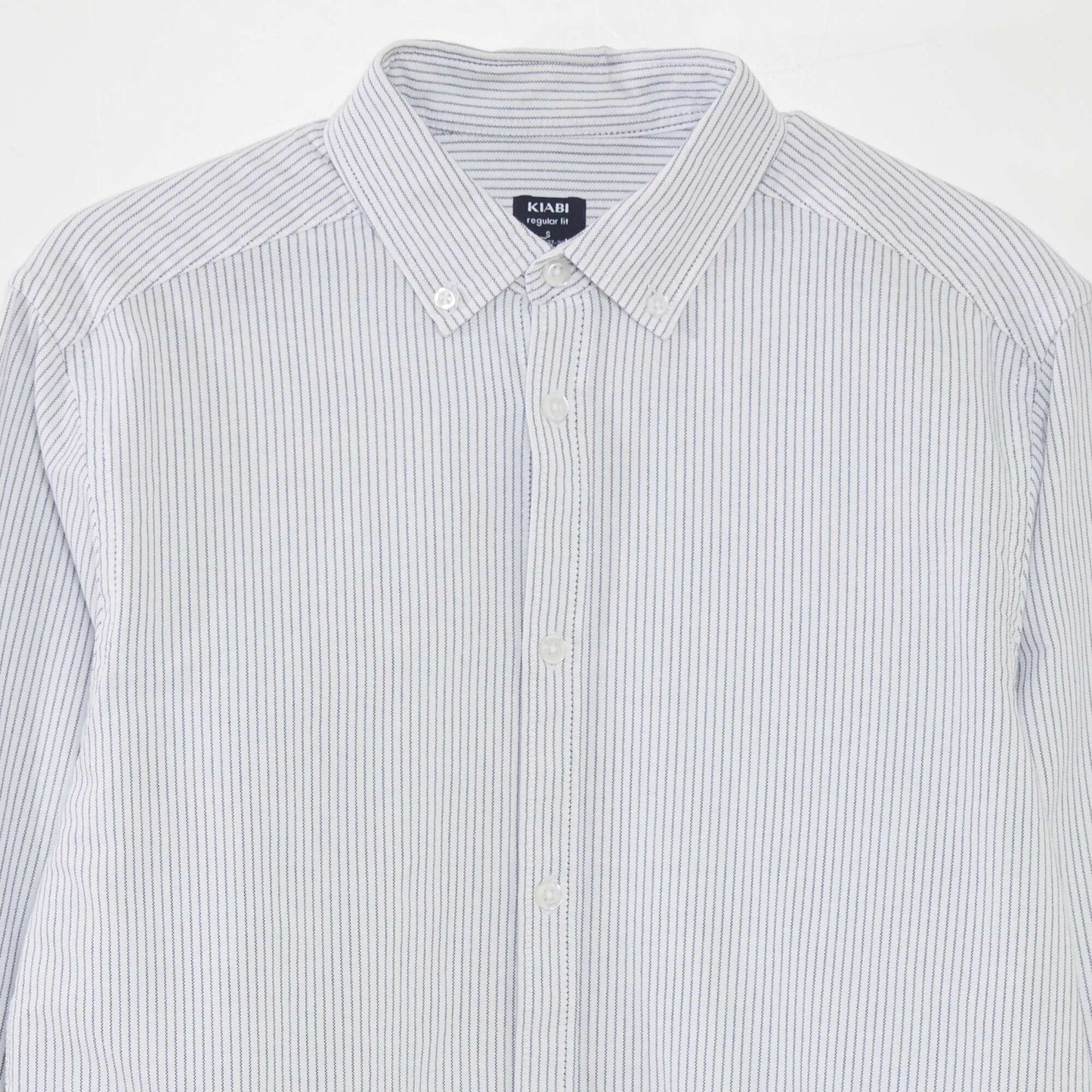 Straight-cut striped shirt BLUE