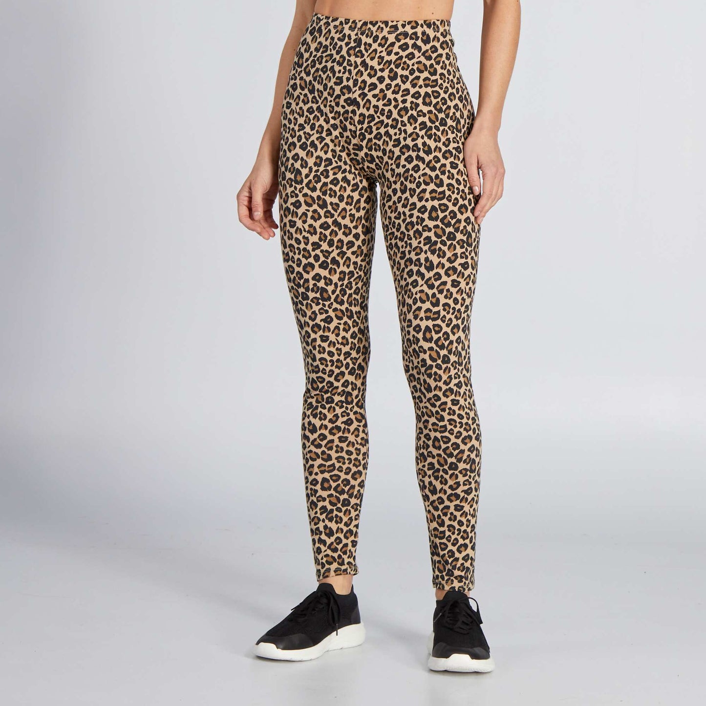 Leopard pattern leggings BEIGE